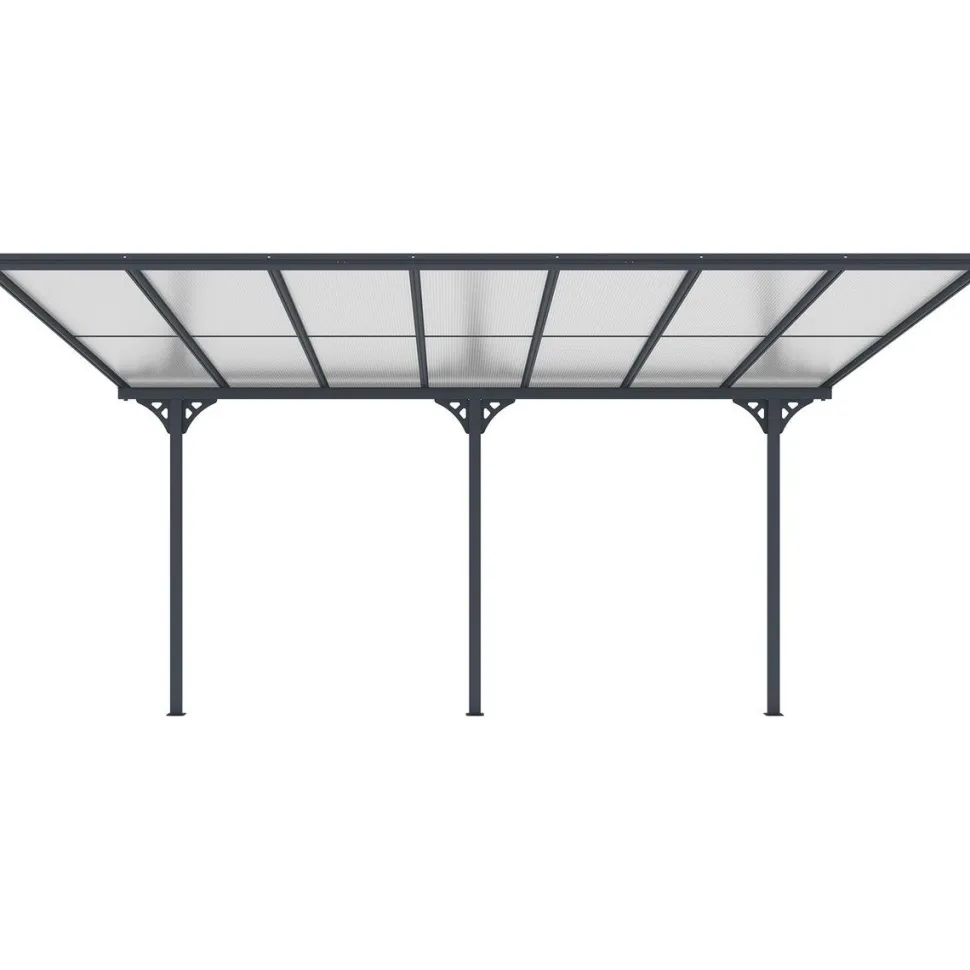 Terassikatos Fornorth, 435x300x225-270 cm, harmaa