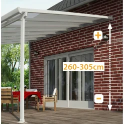 Terassikatos Palram-Canopia Feria 3 x 5,5 m harmaa/kirkas