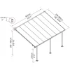 Terassikatos Palram-Canopia Feria 3 x 4,25 m harmaa/kirkas