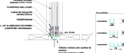Terassin lasiliukuovi Keraplast 2-os. 2100x1945mm, kirkas/musta, sisäpuolinen nuppilukitus