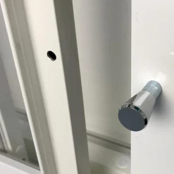 Terassin lasiliukuovi Keraplast 1-os. 2100x915mm, kirkas/valkoinen, sisäpuolinen nuppilukitus
