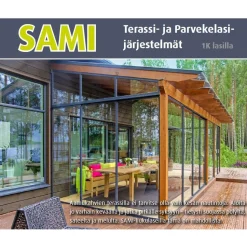 Terassin liukuovi Maakunnan Lasi 3 osaa eri värejä mittatilaus