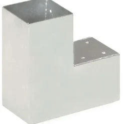 Tolppaliitin L-muoto galvanoitu metalli 91x91mm