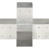 Tolppaliitin X-muoto galvanoitu metalli 91x91mm
