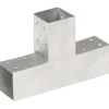 Tolppaliittimet 4kpl T-muoto galvanoitu metalli 71x71mm
