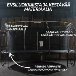 Trampoliini Stratos Ø3.66m turvaverkolla