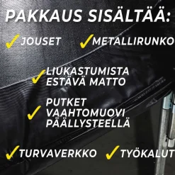 Trampoliini Stratos Ø3.05m turvaverkolla