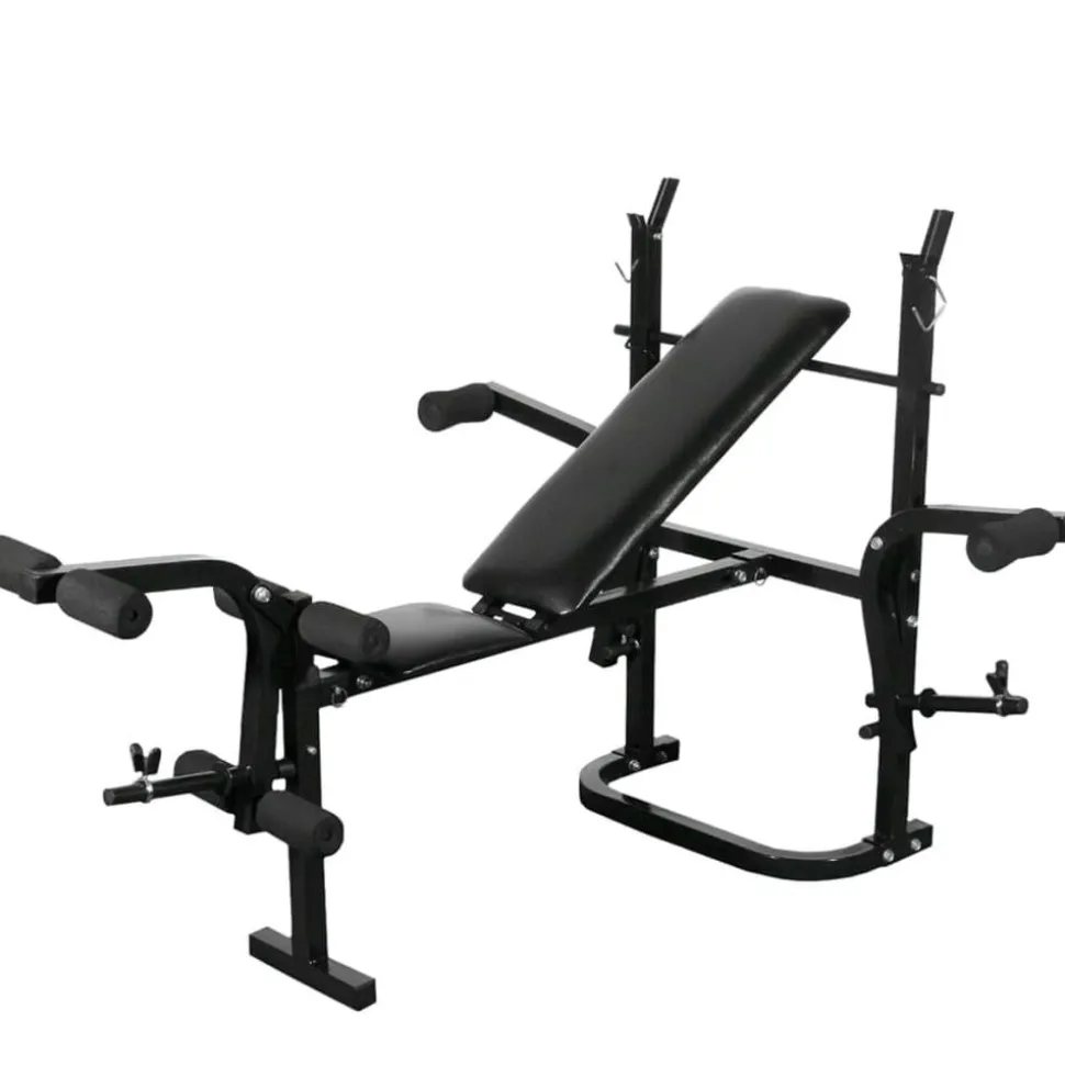 Treenipenkki levytanko- ja käsipainosarjalla, 30.5kg, 163x123x147cm