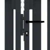 Tuplaovi pihaportti teräs 306x150 cm antrasiitti