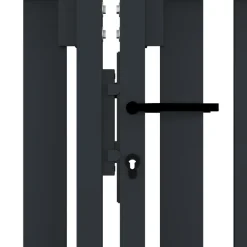 Tuplaovi pihaportti teräs 306x150 cm antrasiitti