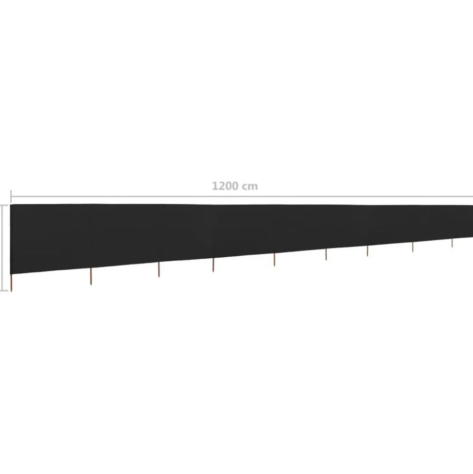 Tuulensuojakangas 9 paneelilla 1200x80 cm hiekan valkoinen