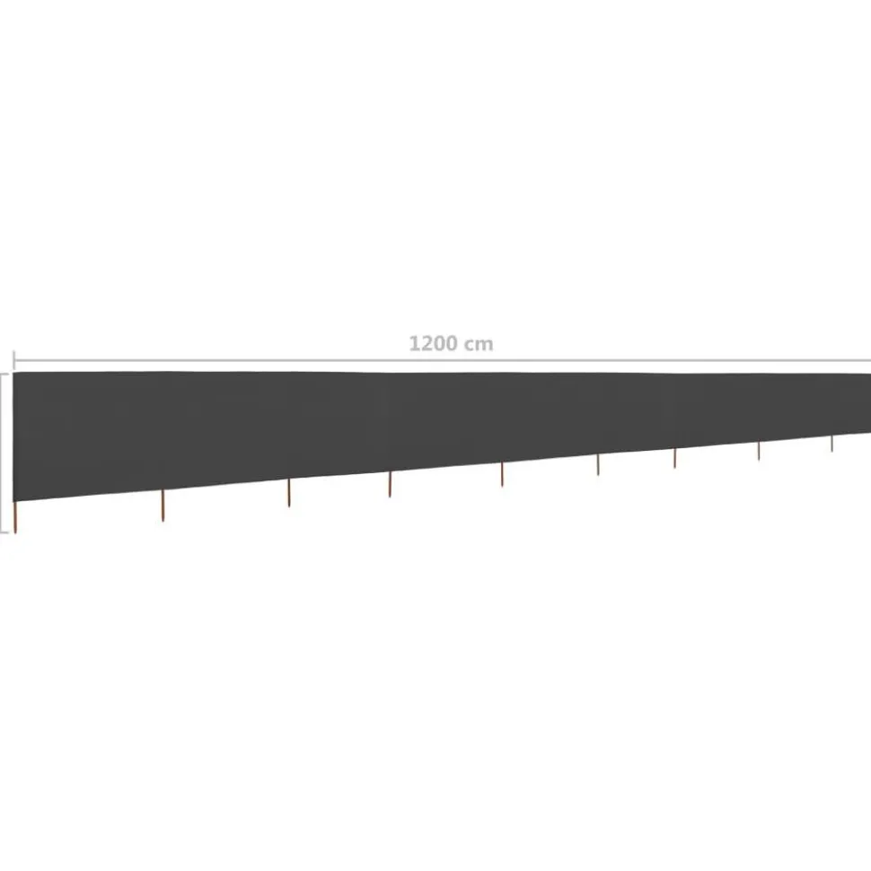 Tuulensuojakangas 9 paneelilla 1200x80 cm hiekan valkoinen