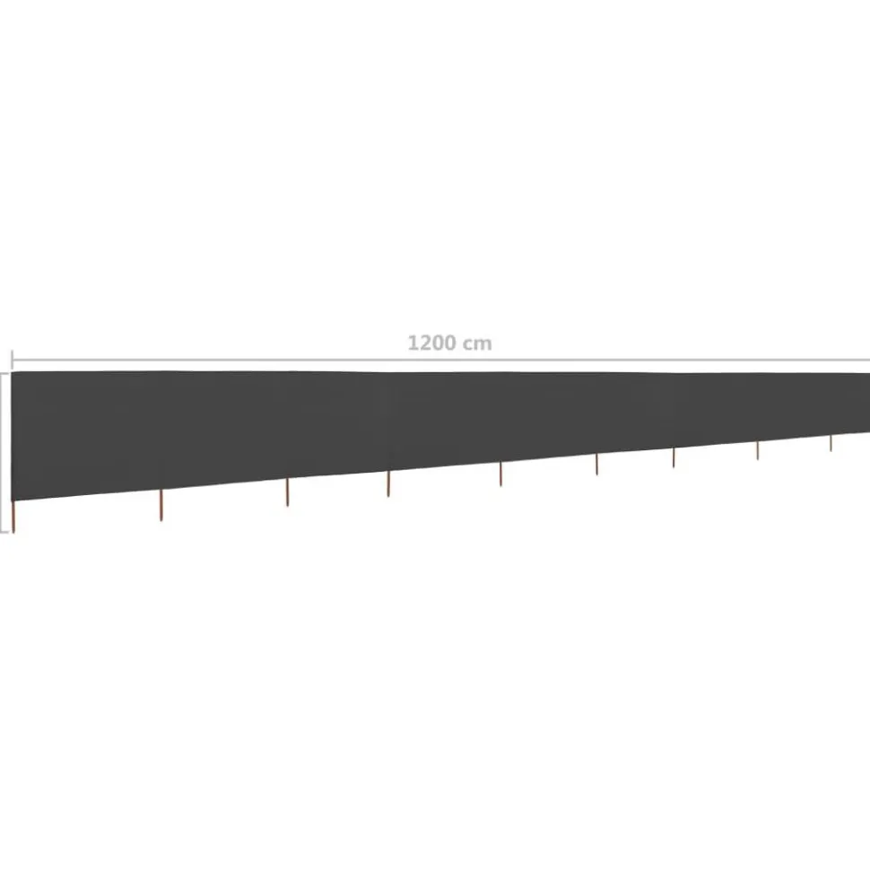Tuulensuojakangas 9 paneelilla 1200x80 cm hiekan valkoinen