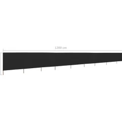 Tuulensuojakangas 9 paneelilla 1200x80 cm hiekan valkoinen