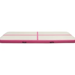 Täytettävä voimistelumatto pumpulla 400x100x20 cm PVC pinkki