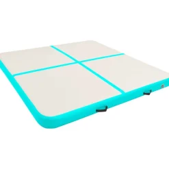Täytettävä voimistelumatto pumpulla 200x200x20 cm PVC vihreä