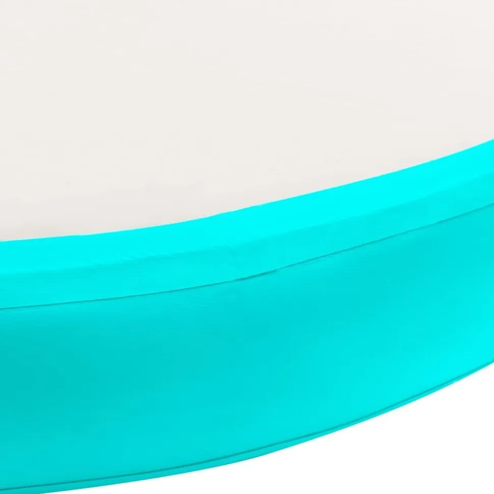 Täytettävä voimistelumatto pumpulla 100x100x15 cm PVC vihreä