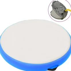 Täytettävä voimistelumatto pumpulla 100x100x15cm PVC sininen