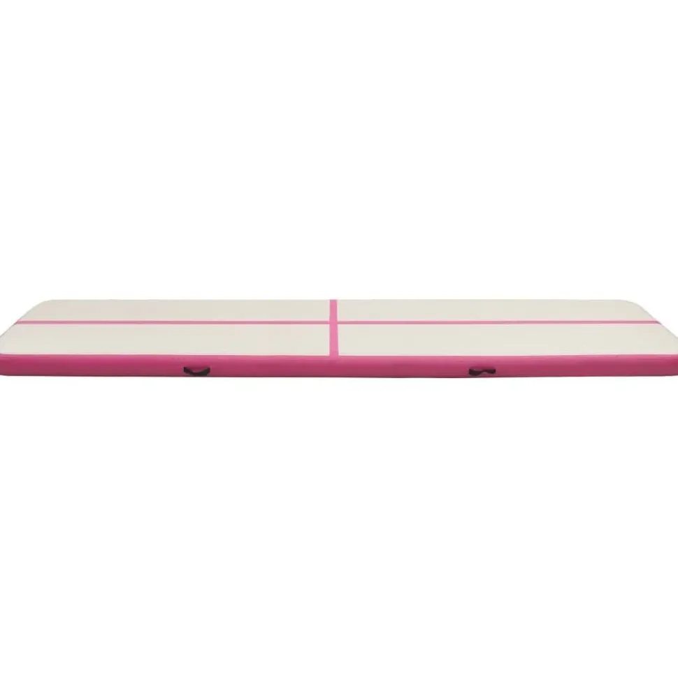 Täytettävä voimistelumatto pumpulla 800x100x20 cm PVC pinkki