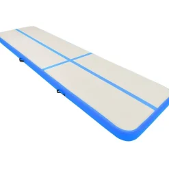Täytettävä voimistelumatto pumpulla 800x100x20cm PVC sininen