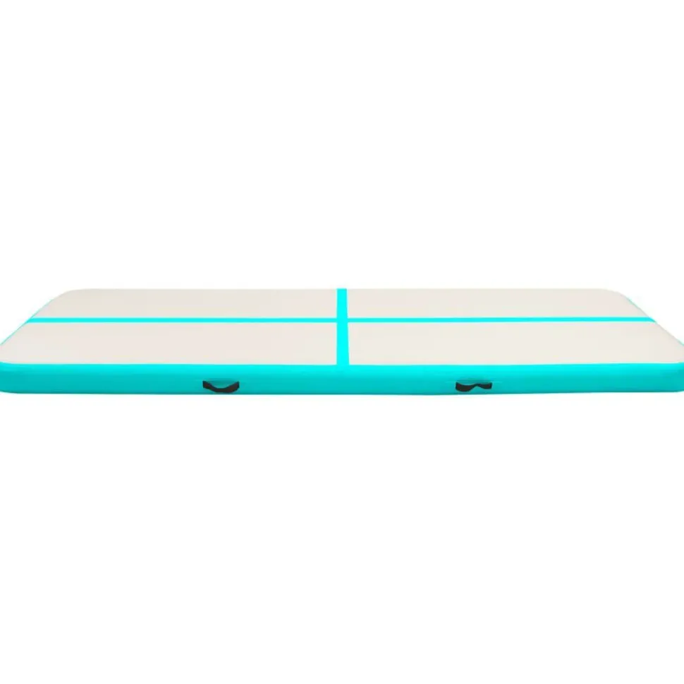 Täytettävä voimistelumatto pumpulla 300x100x15 cm PVC vihreä