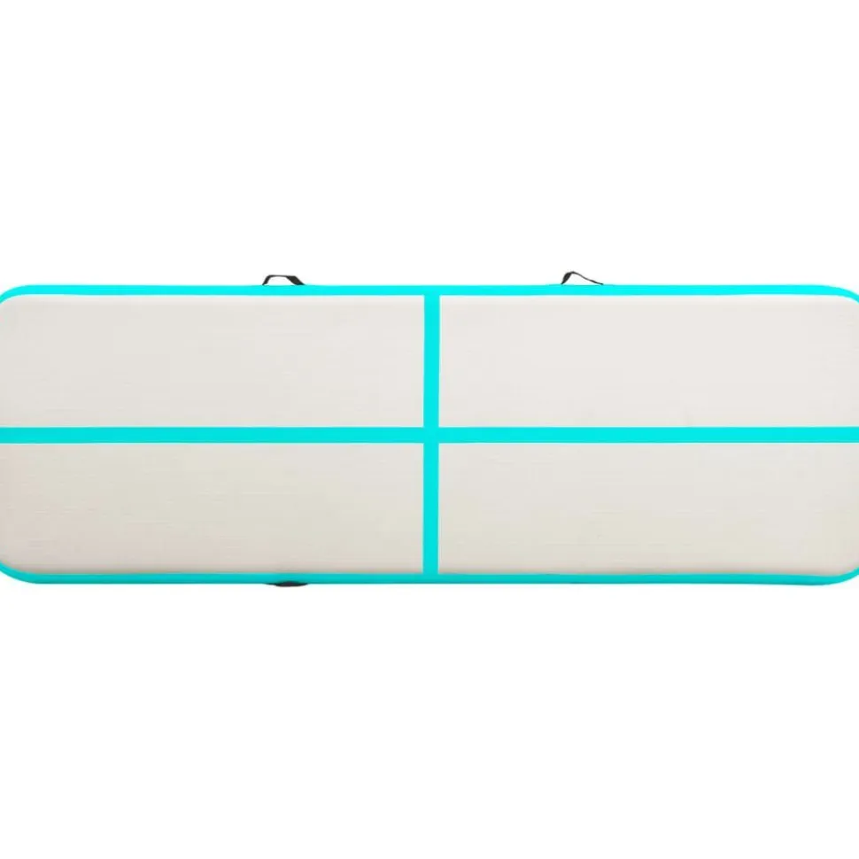 Täytettävä voimistelumatto pumpulla 300x100x15 cm PVC vihreä
