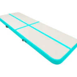 Täytettävä voimistelumatto pumpulla 300x100x15 cm PVC vihreä