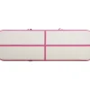 Täytettävä voimistelumatto pumpulla 400x100x15 cm PVC pinkki
