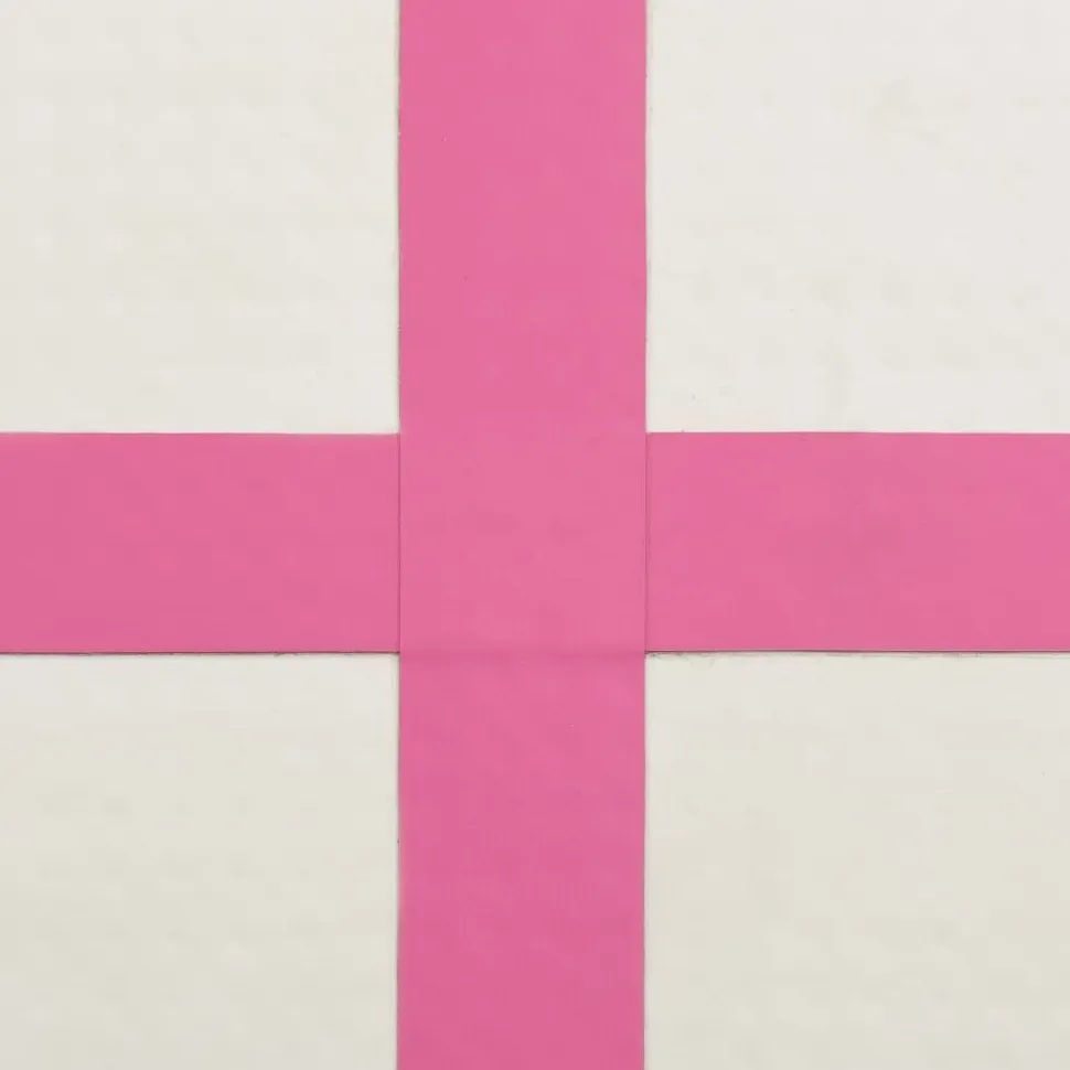 Täytettävä voimistelumatto pumpulla 400x100x15 cm PVC pinkki