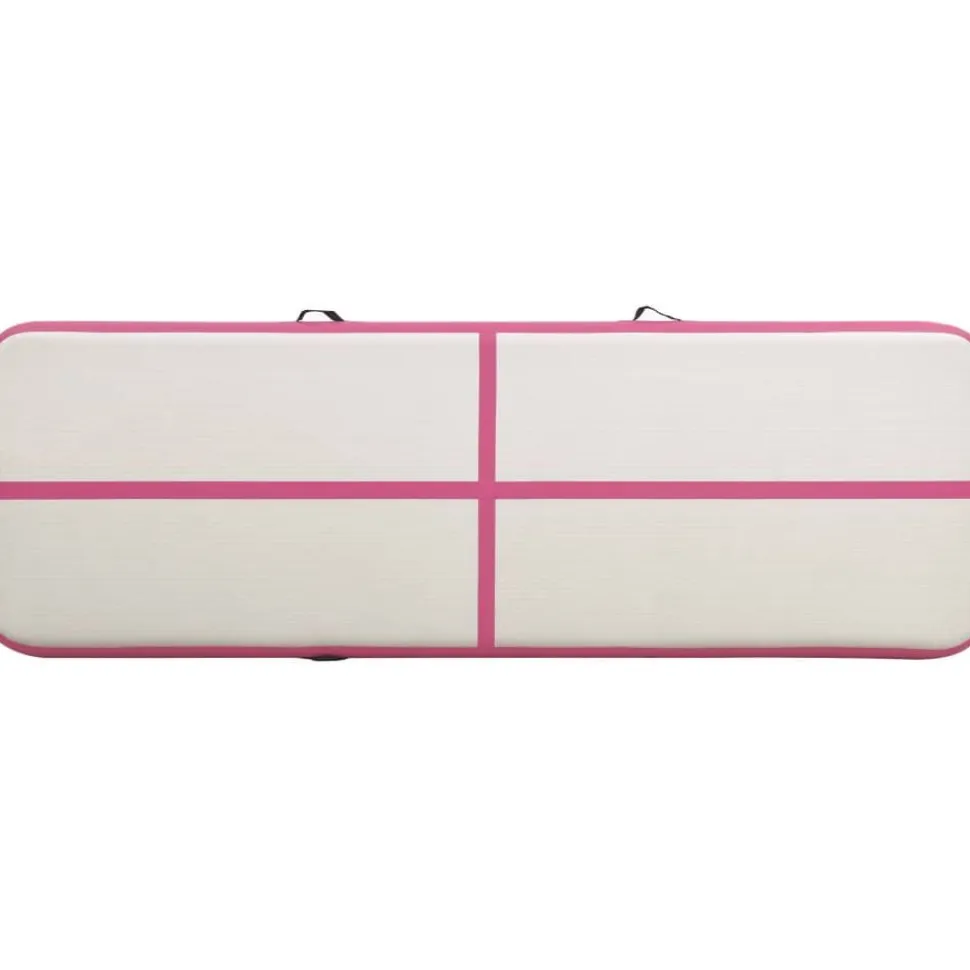 Täytettävä voimistelumatto pumpulla 300x100x15 cm PVC pinkki