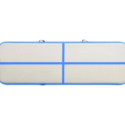 Täytettävä voimistelumatto pumpulla 500x100x15cm PVC sininen