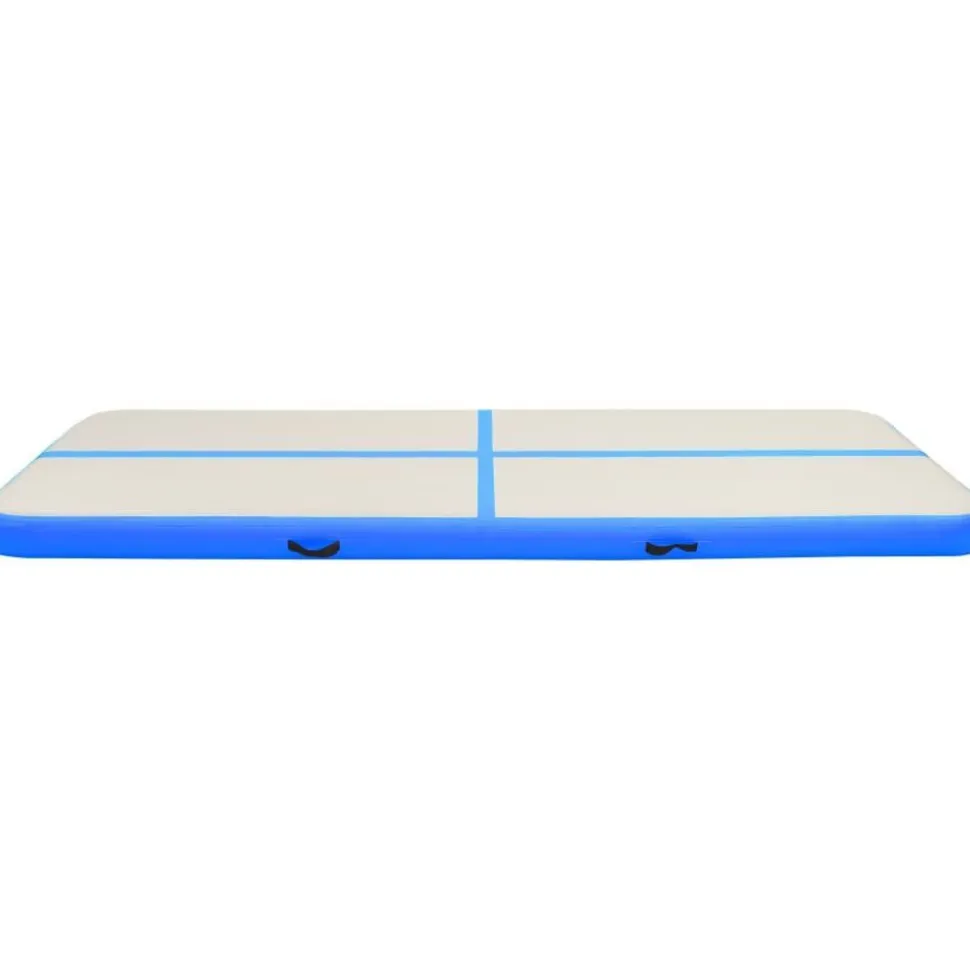 Täytettävä voimistelumatto pumpulla 400x100x15cm PVC sininen