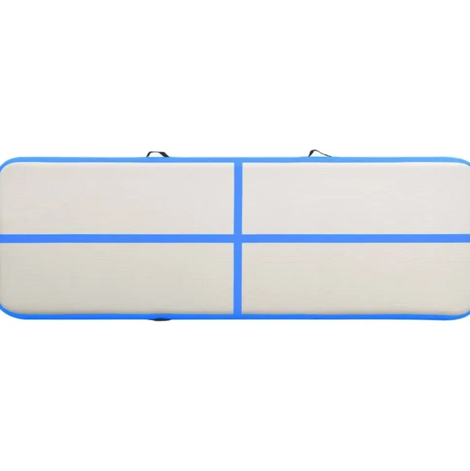 Täytettävä voimistelumatto pumpulla 400x100x15cm PVC sininen