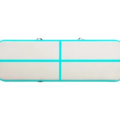 Täytettävä voimistelumatto pumpulla 400x100x15 cm PVC vihreä
