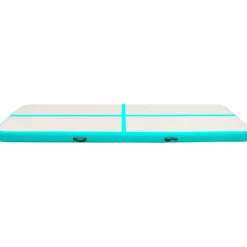 Täytettävä voimistelumatto pumpulla 400x100x15 cm PVC vihreä