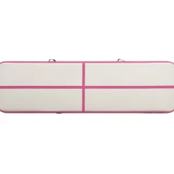 Täytettävä voimistelumatto pumpulla 800x100x15 cm PVC pinkki