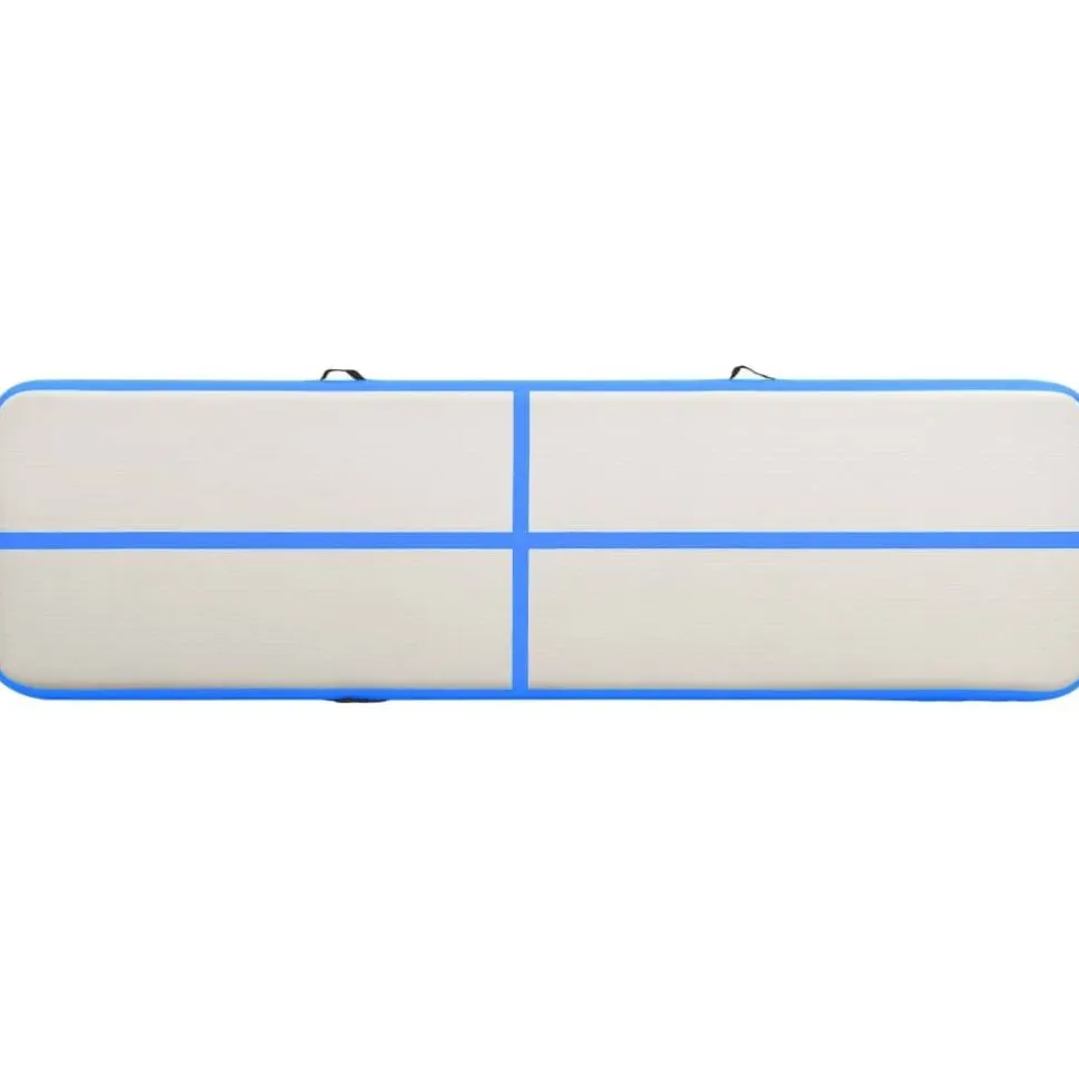 Täytettävä voimistelumatto pumpulla 800x100x15cm PVC sininen