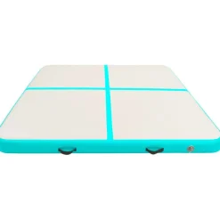 Täytettävä voimistelumatto pumpulla 200x200x15 cm PVC vihreä