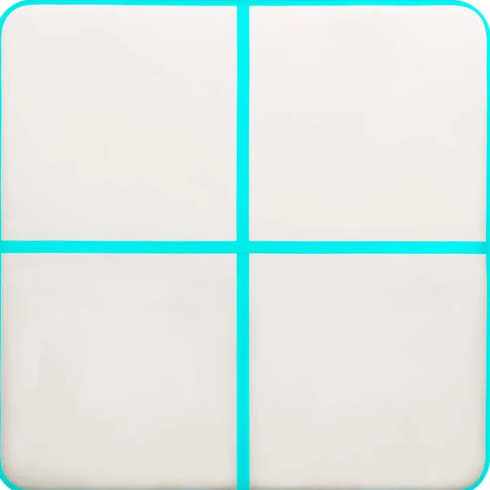 Täytettävä voimistelumatto pumpulla 200x200x15 cm PVC vihreä