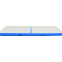 Täytettävä voimistelumatto pumpulla 400x100x20cm PVC sininen