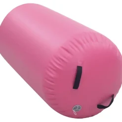 Täytettävä voimistelurulla pumpulla 120x75 cm PVC pinkki