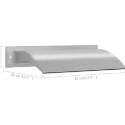Uima-altaan suihkulähde hopea 45x9x26 cm ruostumaton teräs