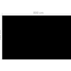 Uima-altaan suoja suorakulmainen 800x500 cm pe musta