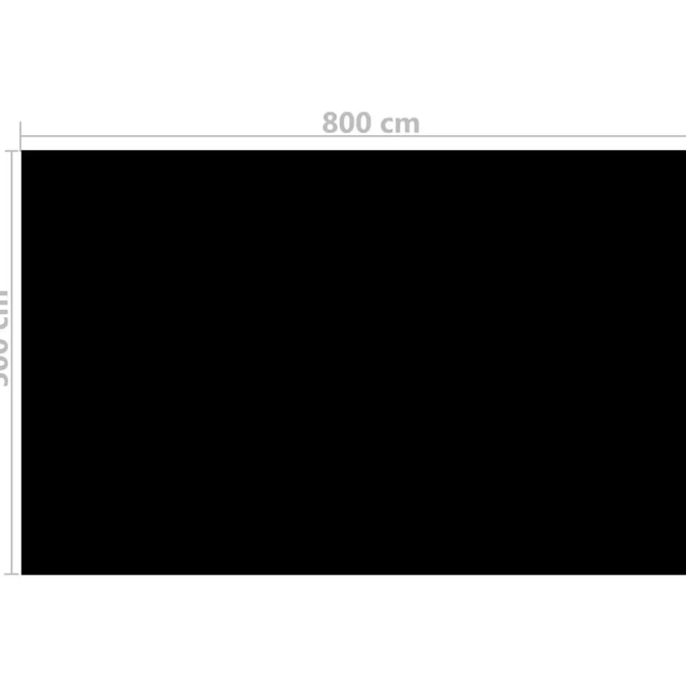 Uima-altaan suoja suorakulmainen 800x500 cm pe musta