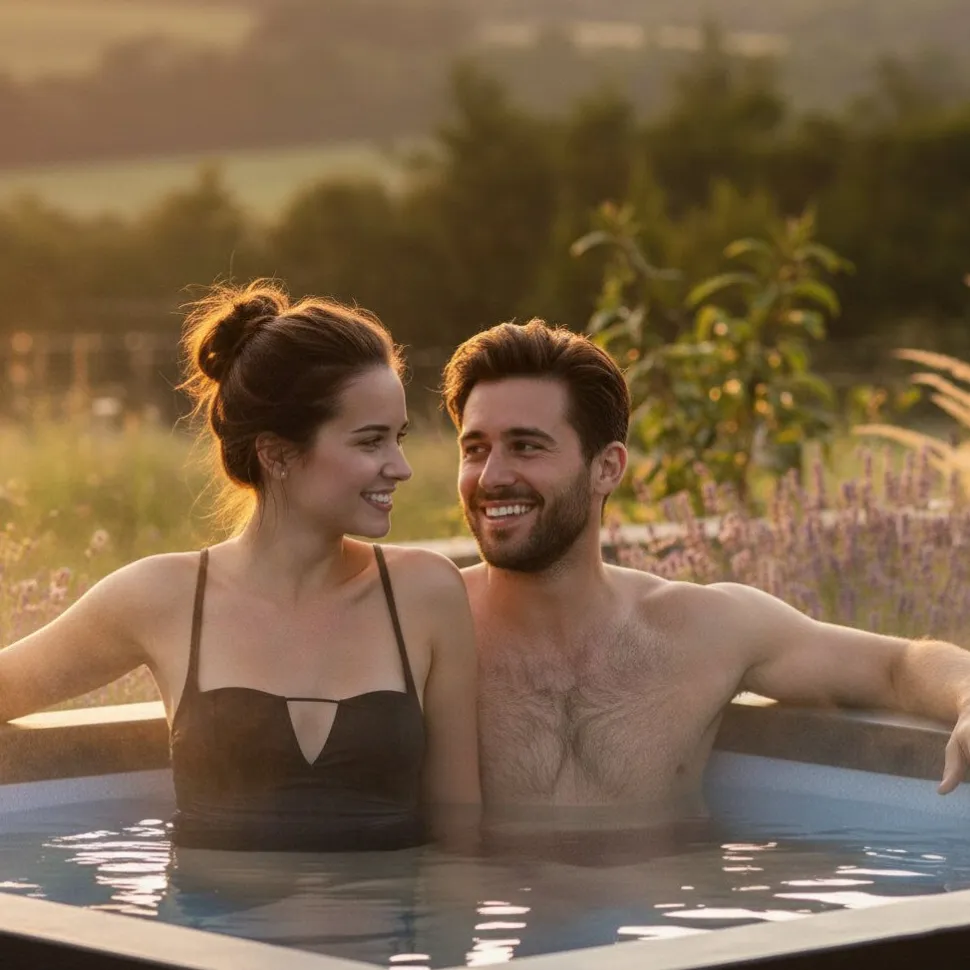 Ulkoporeallas Wave Spa Garda, 6 hlöä, 90 suutinta, WiFi, neliö, koottava, musta