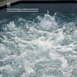 Ulkoporeallas Wave Spa Tahoe, 4 hlöä, 70 suutinta, WiFi, pyöreä, koottava, musta