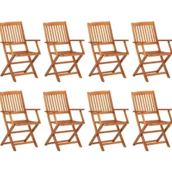 Ulkoruokailuryhmä, akaasiapuu, erilaisia sarjavaihtoehtoja