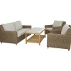 Ulkosohva Brafab Sandkorn, 2.5-istuttava, ruskea/beige
