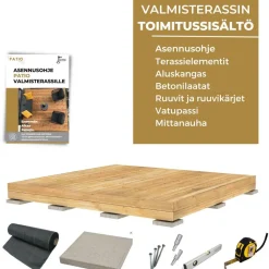 Valmisterassi PatioN°rd Havu, 1x2m, kestopuu