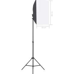 Valokuvastudiosarja 6 softbox-valoilla ja taustakankaalla